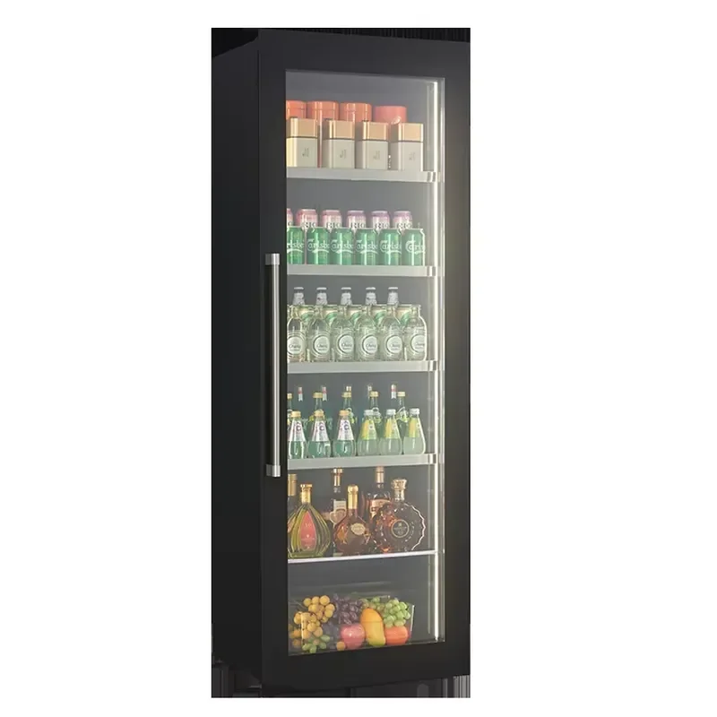200L Double Layer Glass Door Wine Cooler Refrigerator Large Capacity Electric Freestanding Fridge for Home Hotel Bar Use