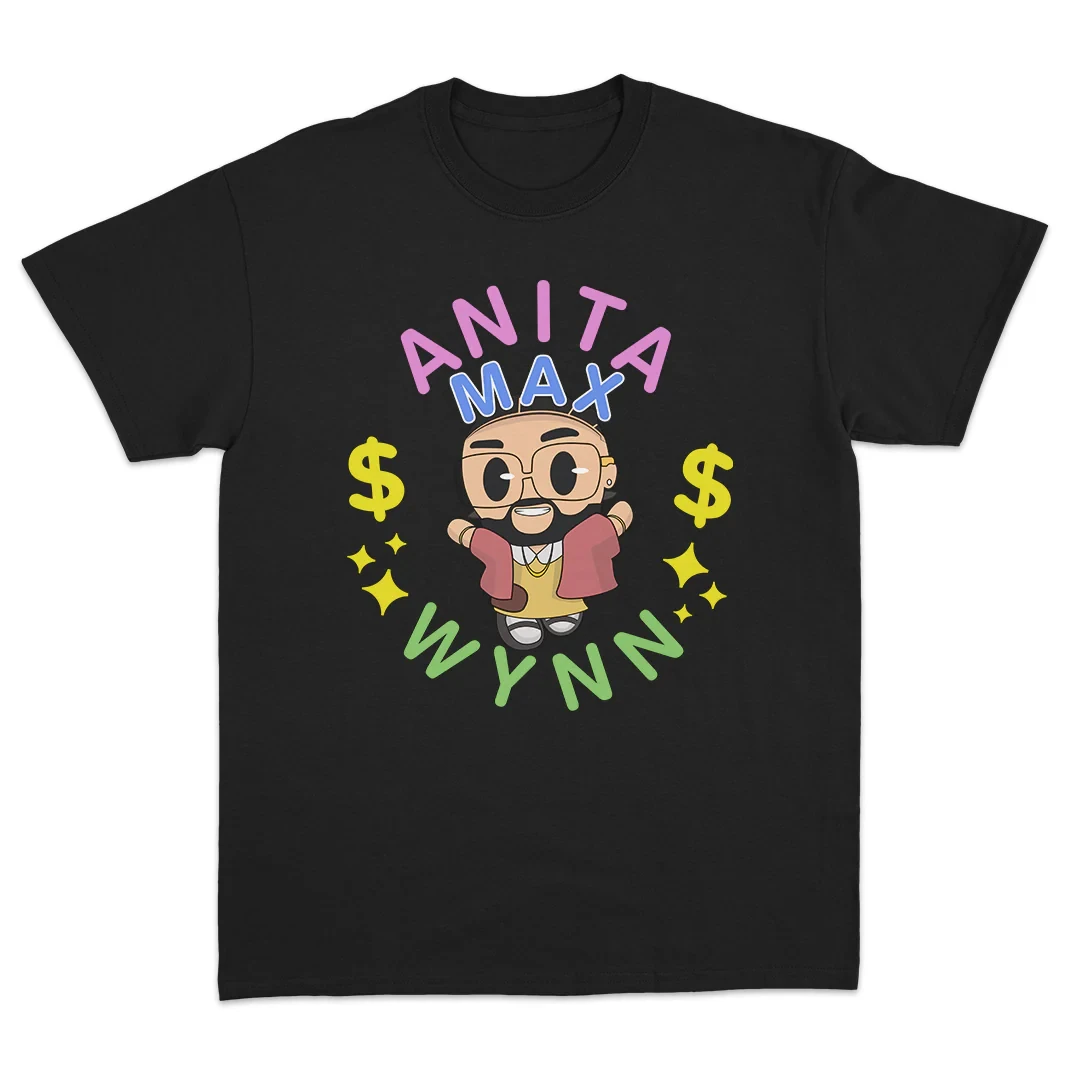 T-shirt graphique « Anita Max Wynn » pour hommes, motif Drake Meme, drôle, Rich Money Alter Ego, streetwear, manches courtes, noir