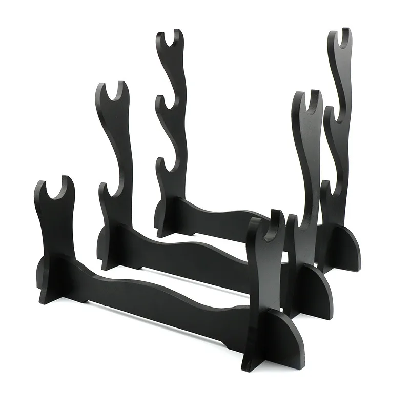 Soporte Katana estantes de almacenamiento estante de espada de madera soporte de sable de suelo soporte de exhibición estante Katana japonés organizador para el hogar
