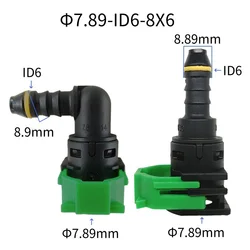 7.89mm-ID6 7.89 90 degree 5/16 fuel pipe female connector auto fuel line quick connector for car for Mazda 2pcs a lot