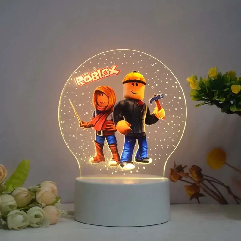 

Robloxs Creative Peripheral Cartoon Night Light Home Decoration Bedside Lamp Convenient Usb Desktop Ornament Birthday Gifts