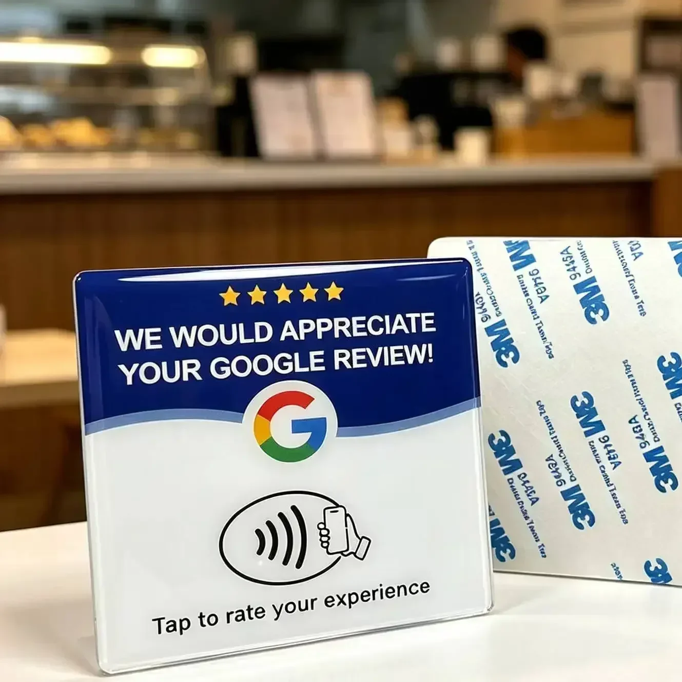 Google Desk Sticker Comment Card NFC213 Compatible Touch Comment PVC Standing Label Google Tik Tok