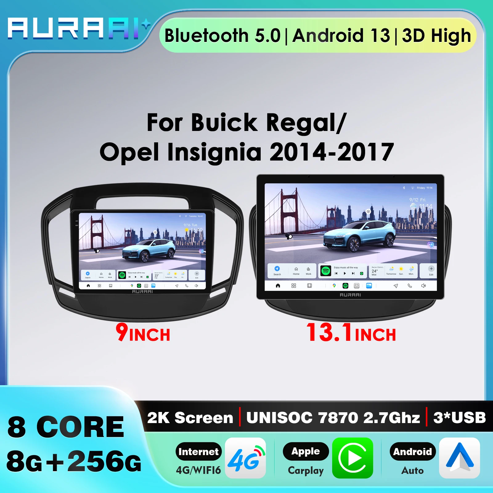 

UNISOC 7870 Беспроводной Carplay Android Auto Поддержка 360 камеры DSP WIFI Стерео для Buick Regal/Opel Insignia 2014 2015 2016 2017