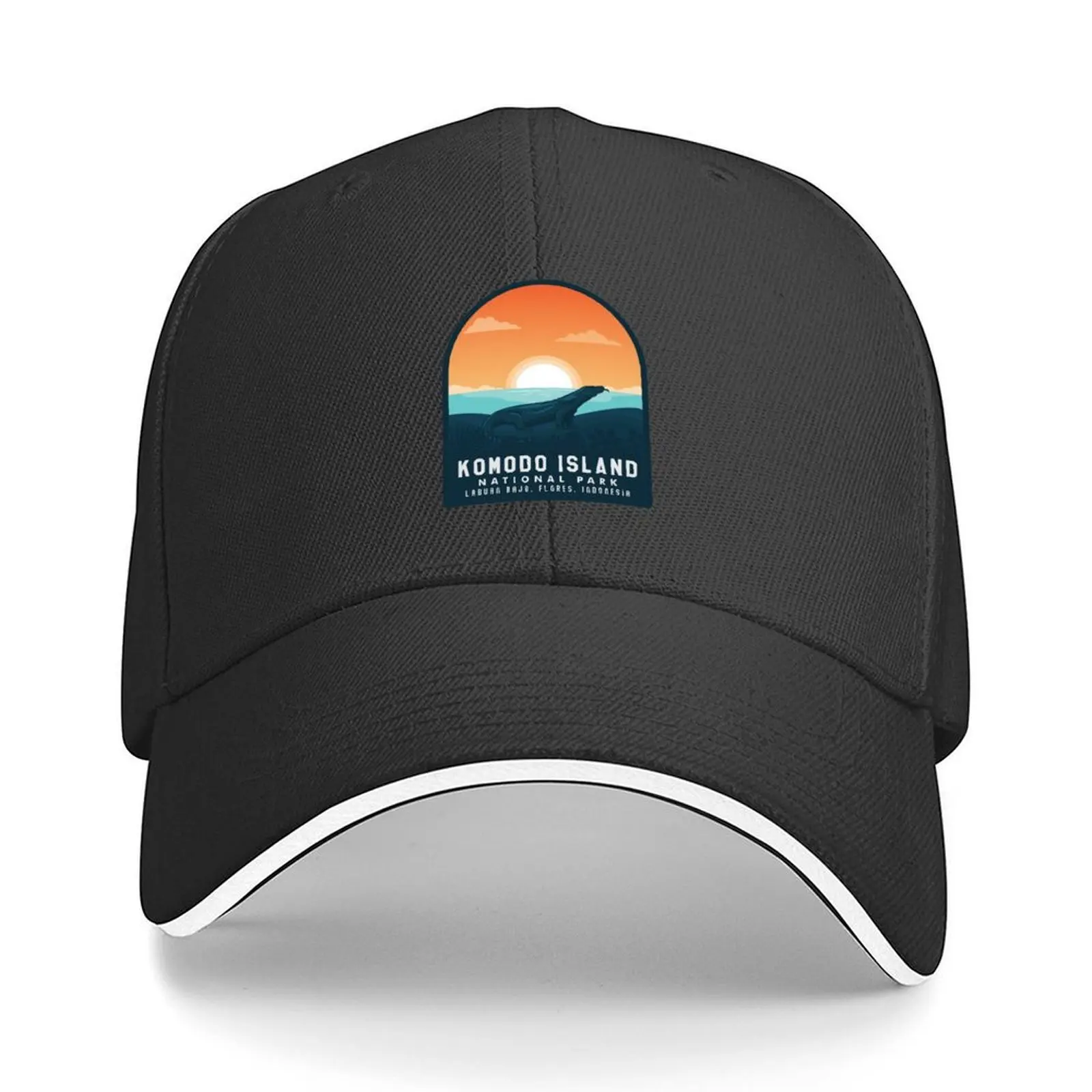 

Komodo Island National Park Indonesia Baseball Cap Anime Hat Man Luxury Snapback Cap fishing hat For Men Women's