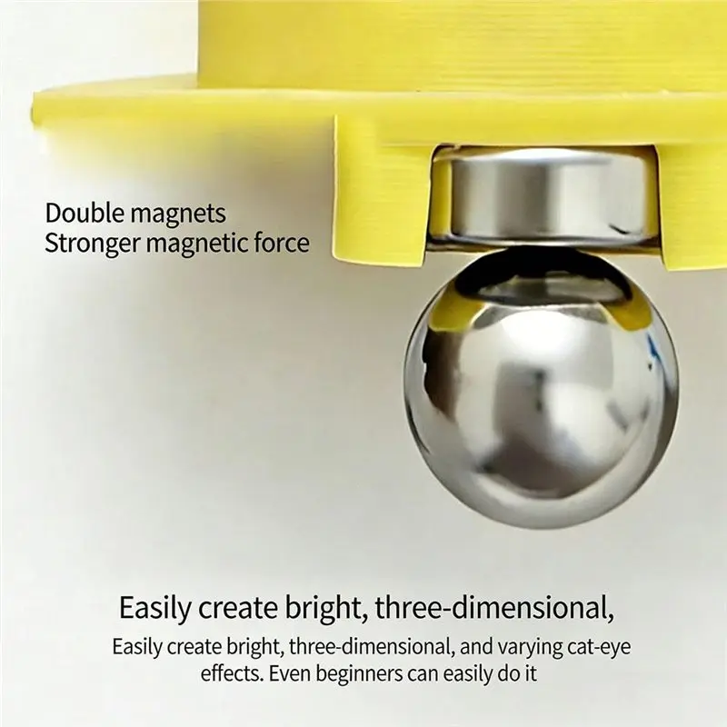 Rotating Cateye Nail Magnet Wide Light Glass Bead Multifunctional Automatic Nail Art Magnetic For Gel Nail Polish