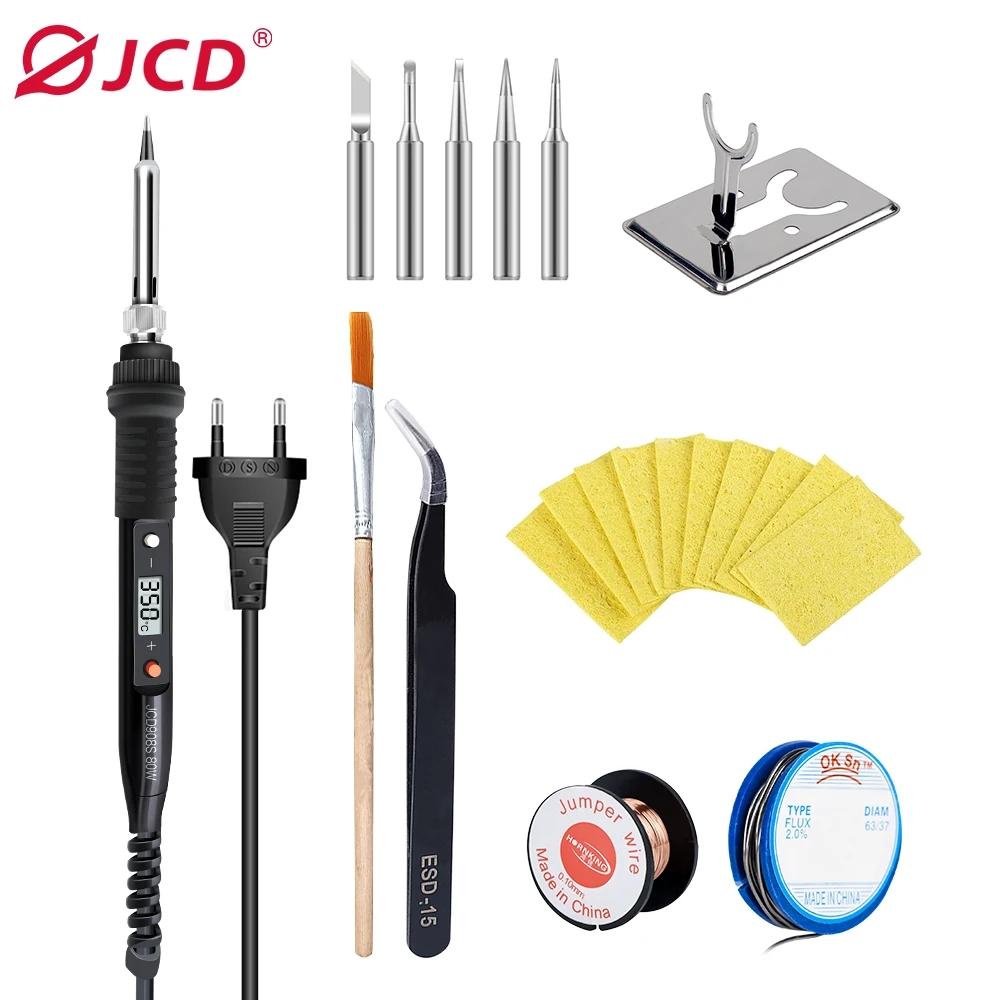 JCD soldering iron Adjustable temperature European standard household small repair soldering iron for carving flower pots 908S