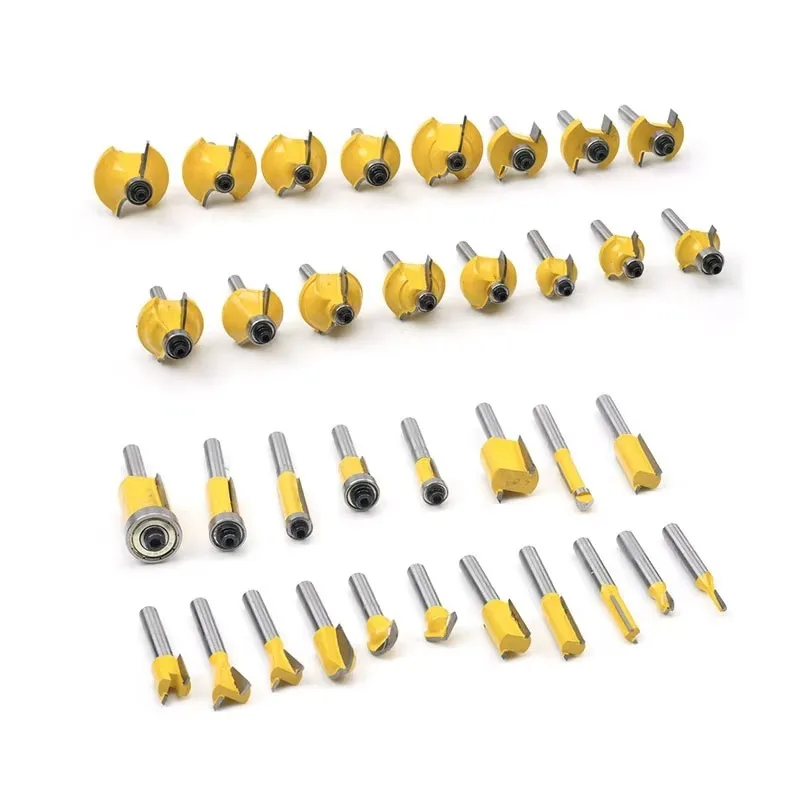 35Pcs 8mm Tungsten Carbide Wood Router Bit Set for WoodWorking