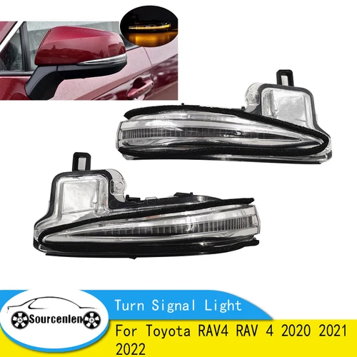 Luz intermitente para espejo lateral de puerta retrovisor exterior de coche, lámpara indicadora para Toyota RAV4 RAV 4 2020 2021 2022