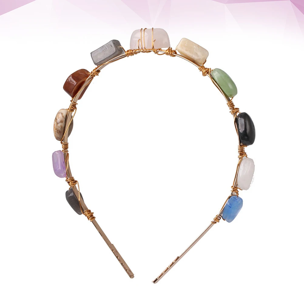 

Hair Crystal Stone Headband Stones Elegant Headdress Headbands Accessories Vacation