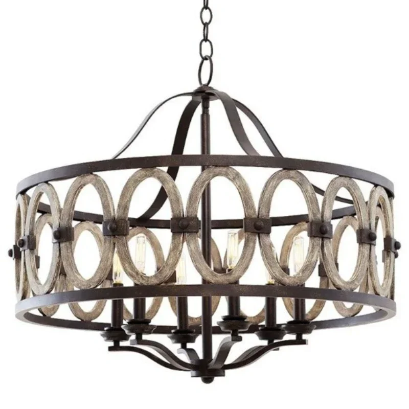 Living room decoration bed and breakfast lantern lamp wood art lamp personalized lighting lamp American