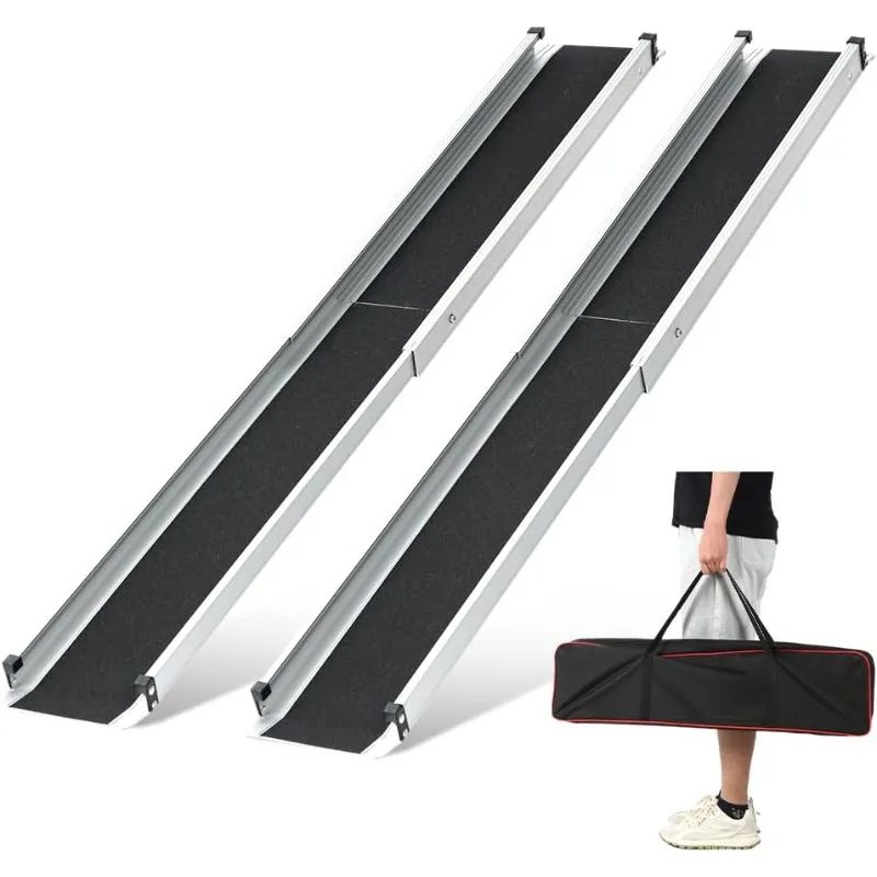 

Adjustable Wheelchair Ramp 5FT Telescoping Portable Ramps for Steps Aluminum Lightweight Ramp