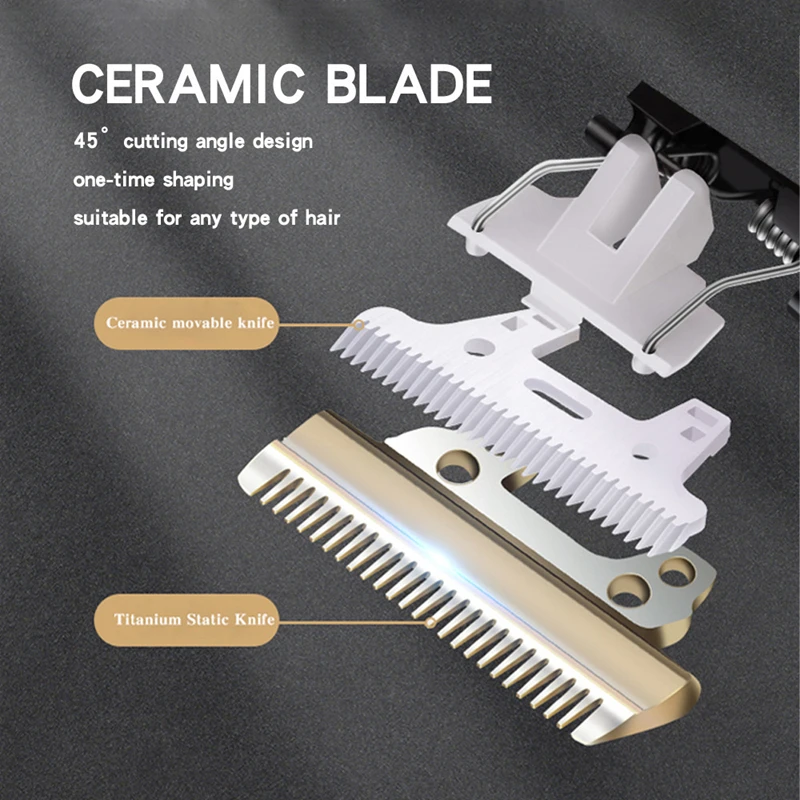 Professional Hair Clipper Electric Barber Hair Trimmers Cordless Rechargeable Home Hair Cutter Machine For Adults Kids Hair Trim