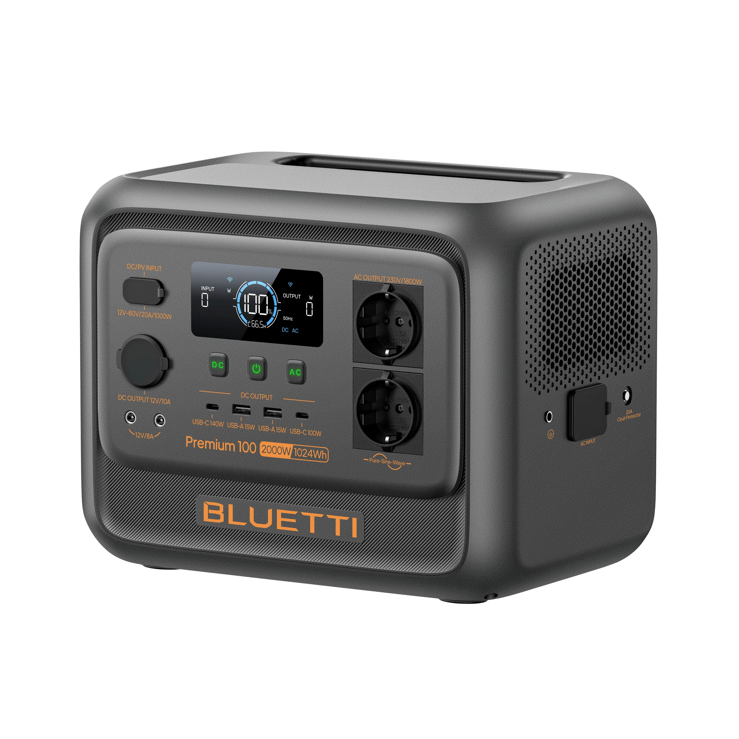 Image of BLUETTI Premium 100 V2 tragbare Powerstation – 1024Wh Akku, 2x2000W Solargenerator (2700W max.) - 0% MwSt