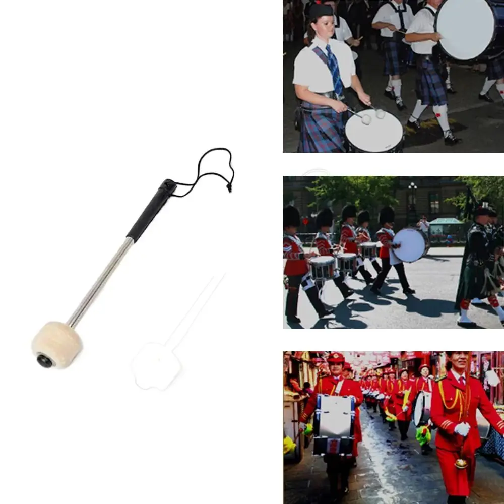 

Professional Marching Bass Drum Stick Mallet Musical Instrument Accessories Percussion Part Timpani Metal Drum Sticks