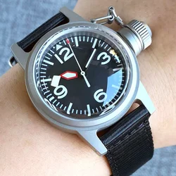 20ATM Diving Tandorio 36mm Double Domed PT5000 NH35A Sandblast Aviation Automatic Sapphire Crystal Military Men Watch Luminous