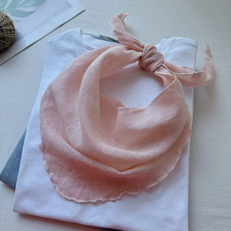

linen artistic scarf women, thin, skin-friendly, breathable, versatile and stylish, casual neck protector