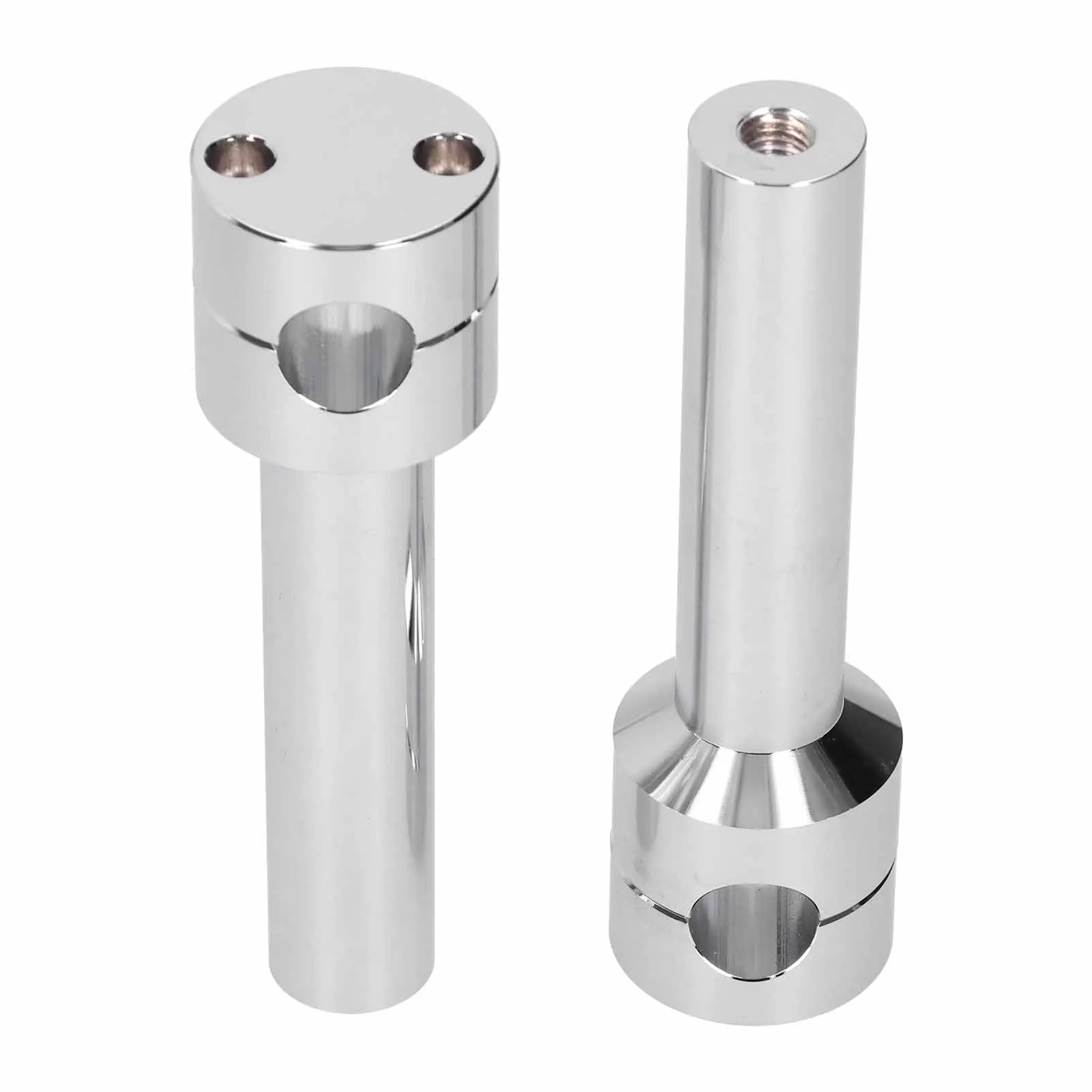 2pcs 25mm Handlebar Bar Risers Mount Clamp Adaptor Kit Aluminum Alloy Motorcycle ModificationChrome