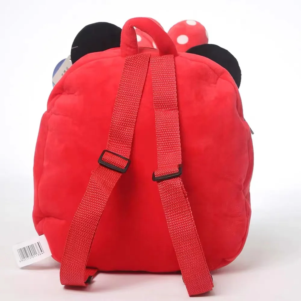 30cm/11.8in Original Disney Plush Schoolbag Minnie Mouse And Mickey Mouse Anime Cartoon Plush Shoulder Bag Kids Birthday Gifts