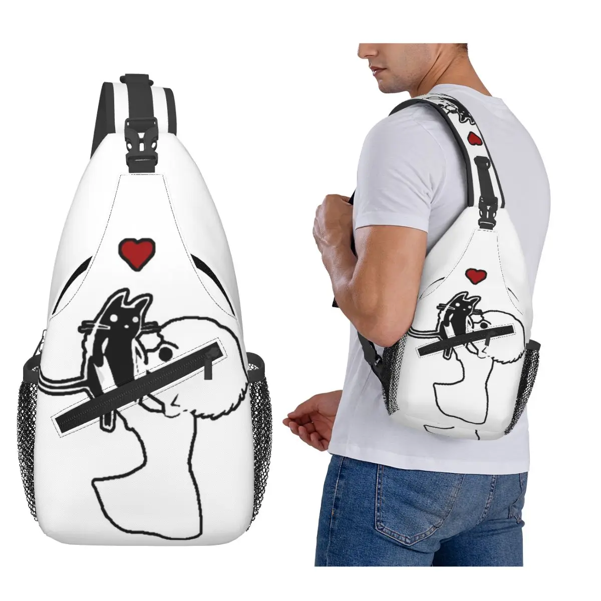 

Little Fran Bow And Her Cat Шведский ужас Приключенческая игра Нагрудная сумка Мужской рюкзак через плечо Нагрудная сумка Рюкзак на плечо