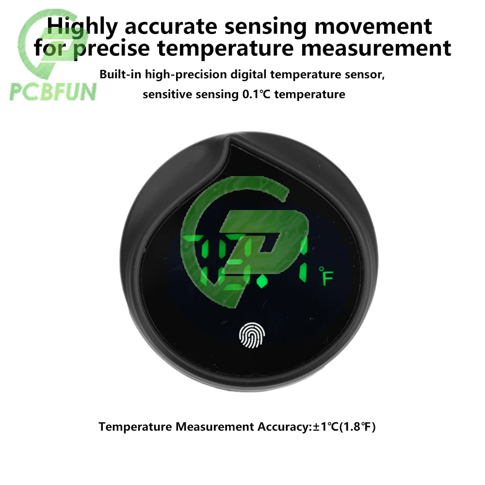 

LED Digital Thermometer Fish Tank Temperature Sensor Aquarium Touch Peach Shaped Design Tank Electronic Thermometer 0-60℃