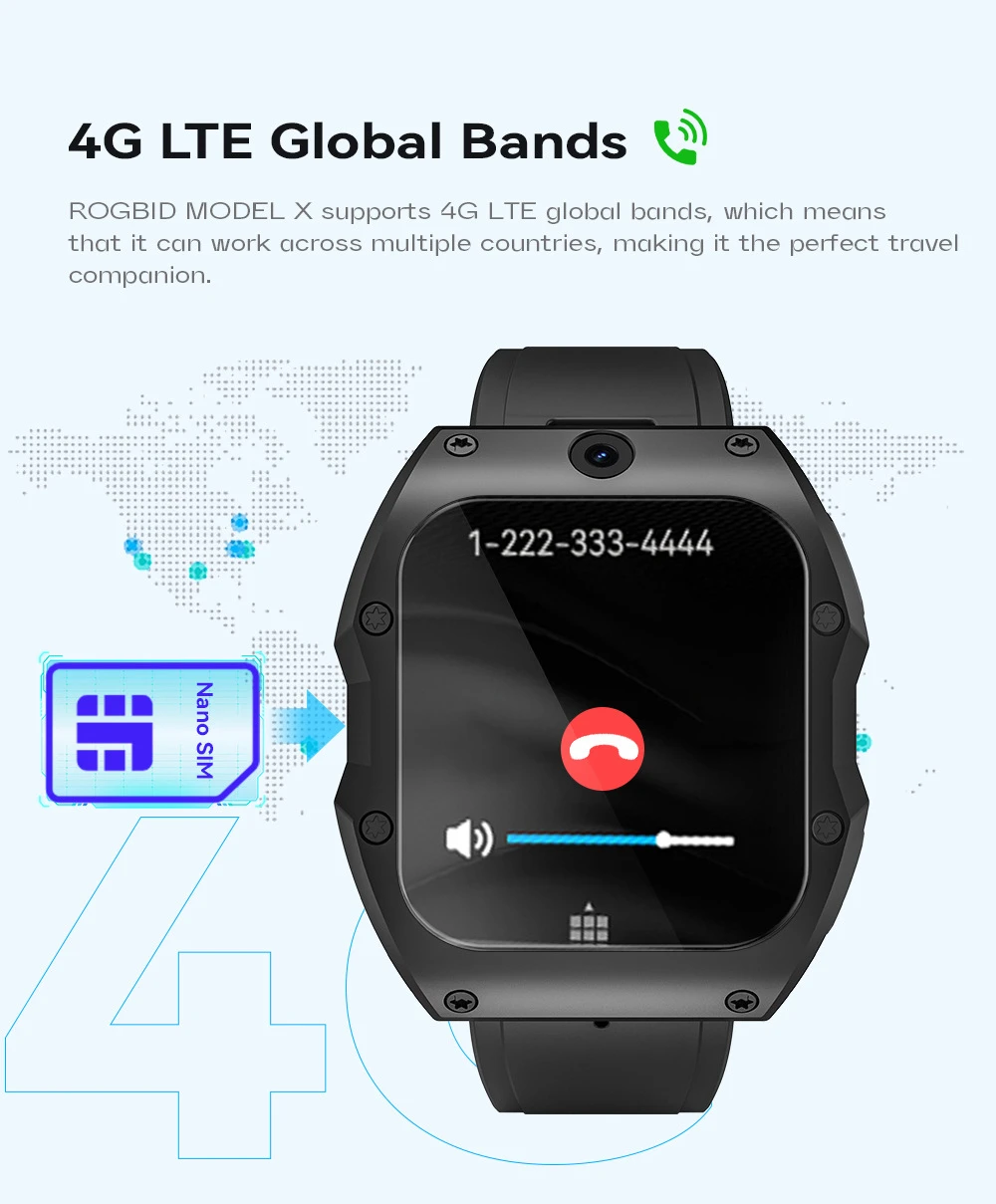 Z30 Top-ranking X Model 44-49mm Smart Watch 2GB+16GB IP68 Waterproof Android 9.0 4G SIM Dual Cameras Sleep Tracker Alarm Clock