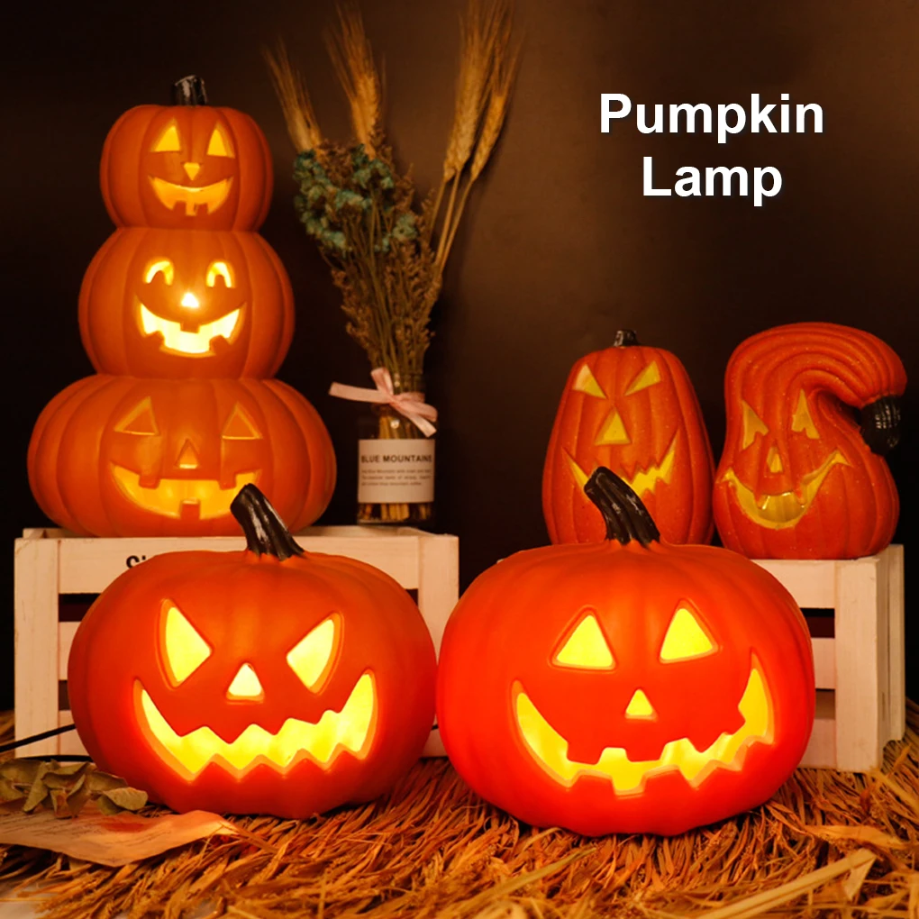 

Halloween Pumpkin Light Decoration Party Lamp Indoor Outdoor Home Office Dining Bar Cafe Yard Porch Patio Flashing Lantern