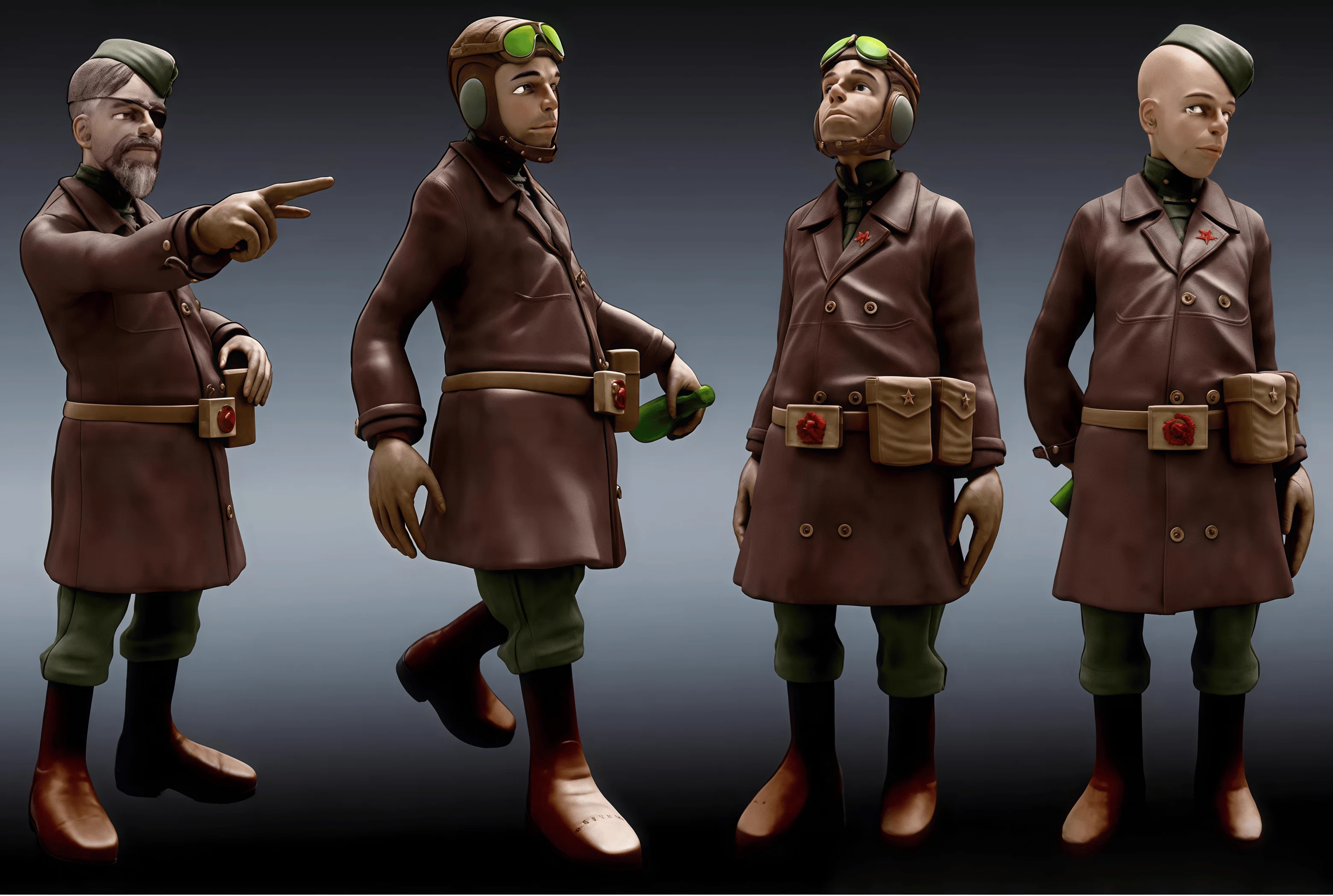 

1/35 Resin Model Assembly Kit Gk, US Cartoon Pilot, Unpainted Model