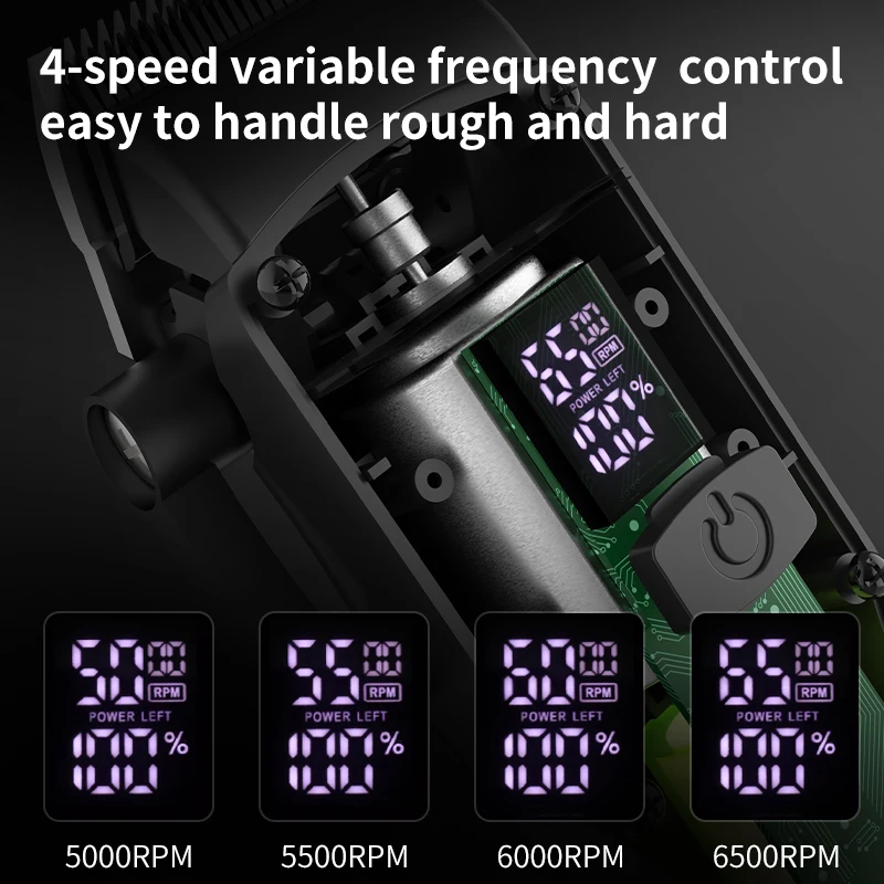 RESUXI 977 新 8500RPM プロフェッショナルバリカン + 電気シェーバーセット理容室男性のヘアトリマーシェーバーヘアカット機