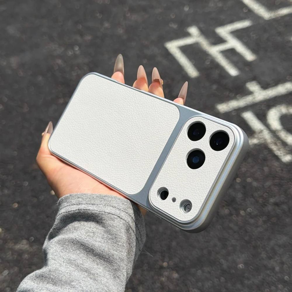 

Original Sheepskin Leather Texture Phone Case For iPhone 17 Air 16 15 14 Plus 13 12 11 XS Pro Max Matte Bumper Shockproof Cover