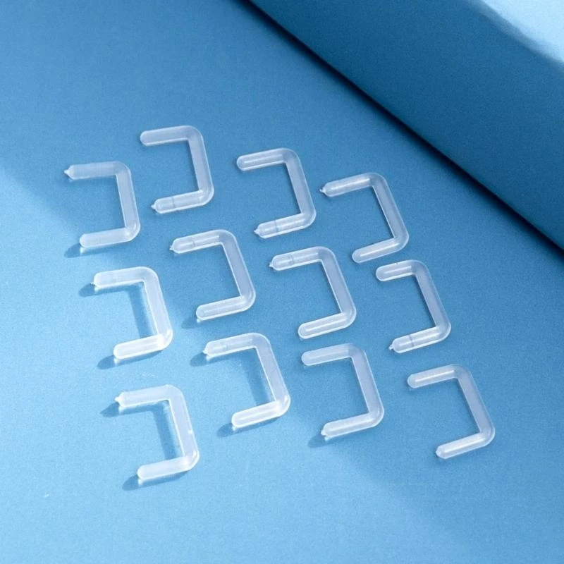 10pcs Acrylic Nose Ring Retainer Invisible Septum Piercings Hider Body Jewelry Piercing Accessories for Women Girls