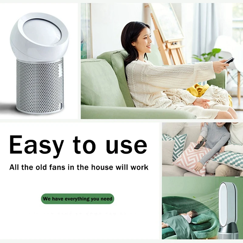 3X Replacement Remote Control Suitable For Dyson HP04 HP05 HP07 Air Purifier Leafless Fan Remote Control Silver