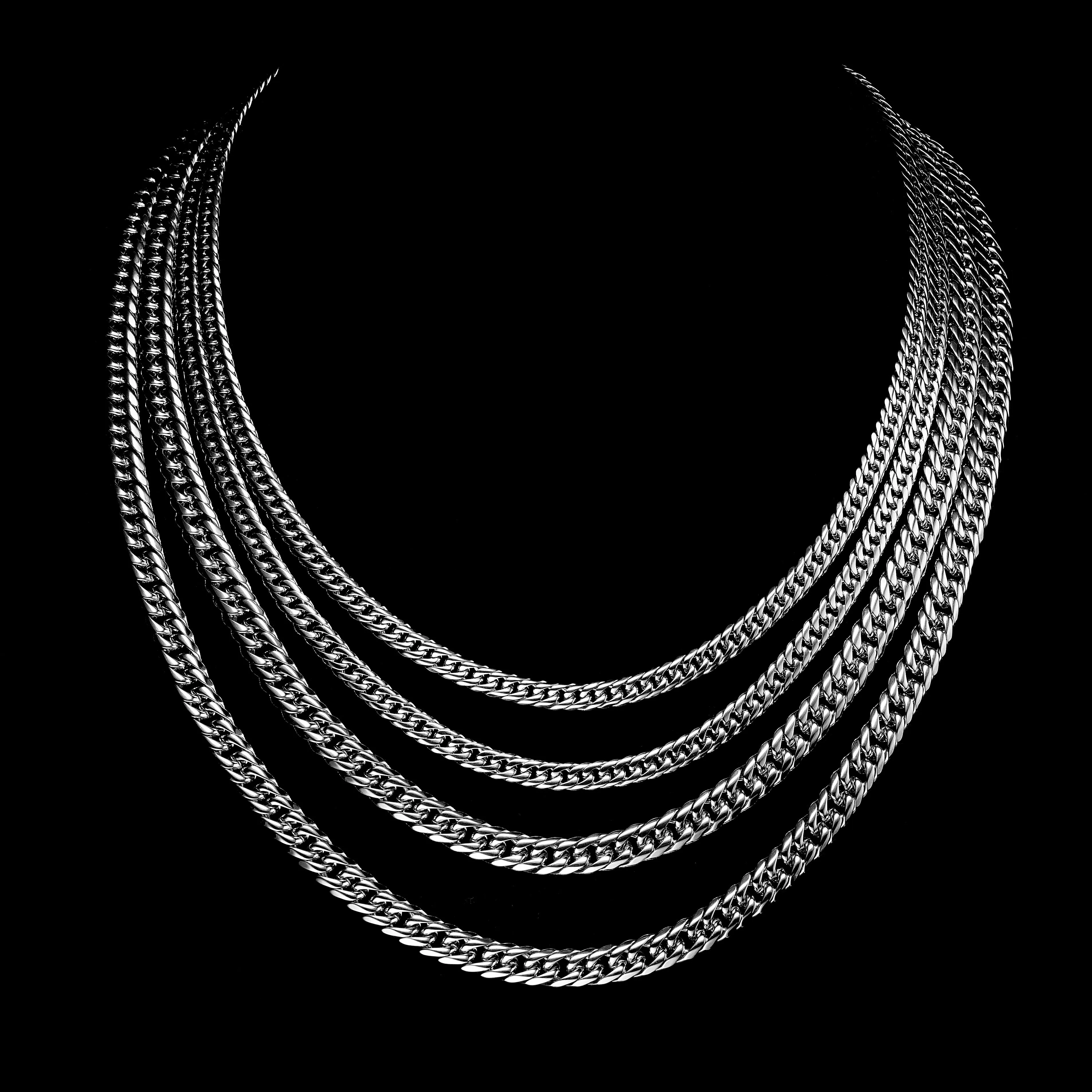 

Кубинская цепочка Титановая стальная цепочка на ключицу Ниша Премиум Хип-Хоп Тренд