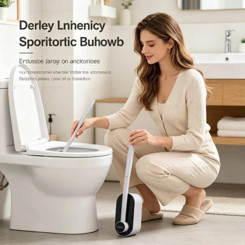 

Disposable Toilet Brush Set Household Bathroom No Dead Ends Long Handle Toilet Cleaning Brush Throwable Replacement Head