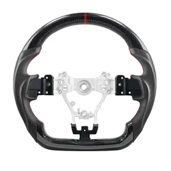 Real Carbon Fiber Steering Wheel Nappa Preforated Leather For Subaru WRX/STI LEVORG 2015 2016 2017 2018 2019 2020 2021 2022