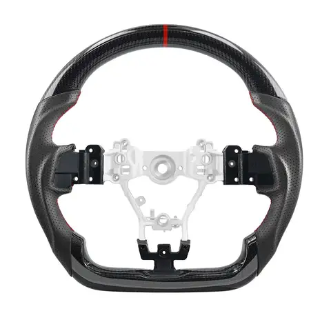 Volante in vera fibra di carbonio Nappa in pelle preforata per Subaru WRX/STI LEVORG 2015 2016 2017 2018 2019 2020 2021 2022