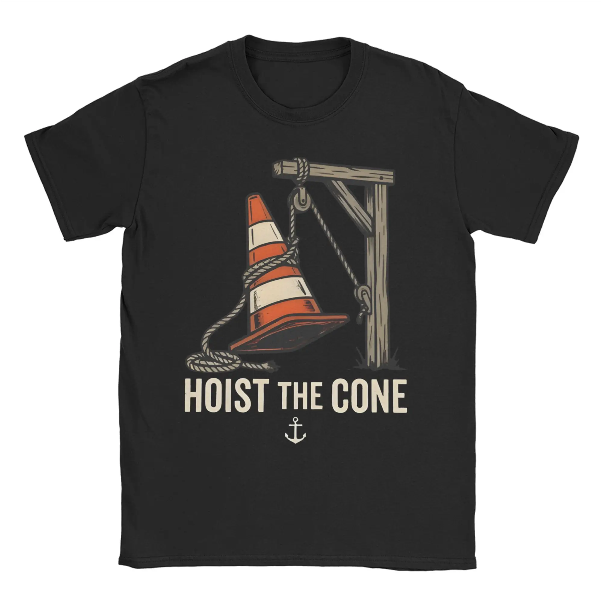 Men Women's T-Shirts Hoist The Cone Funny 100% Cotton Tee Shirt Short Sleeve  T Shirts Crew Neck Clothes Unique