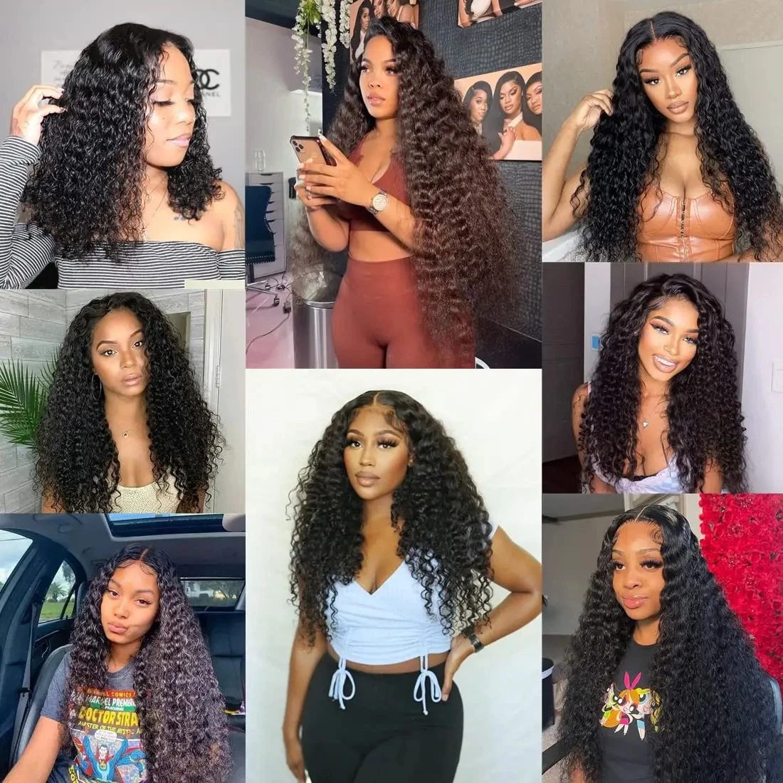 100% Unprocessed Virgin Hair Deep Wave 1/3/4 Bundles 12A Human Hair Deep Bundles Curly Extensions Double Weft Natural Color