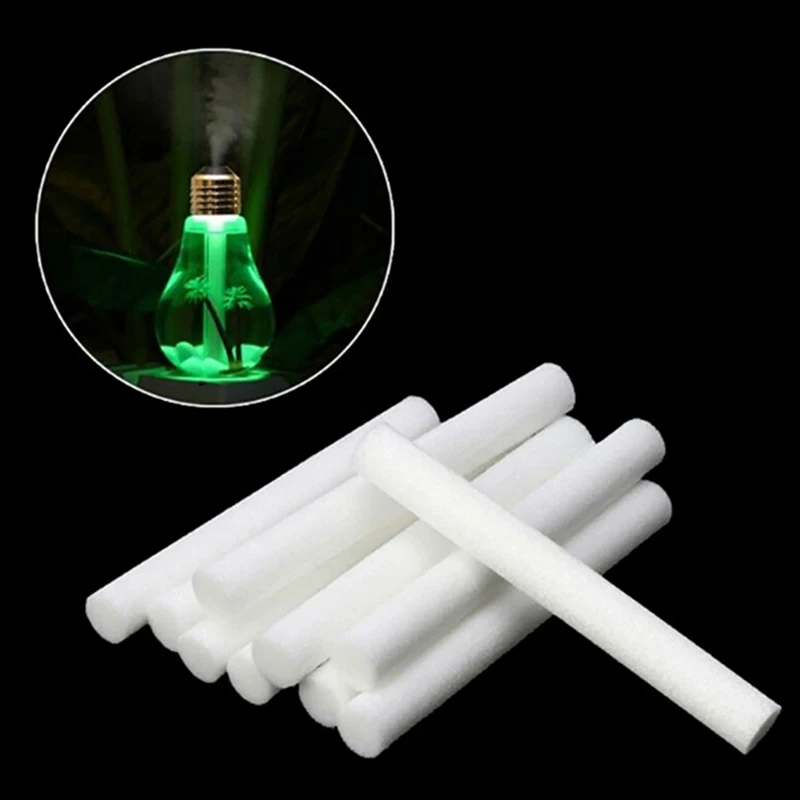 10pcs 8*200mm Humidifier Filter Cotton Swab Core USB Air Ultrasonic Humidifier Aroma Diffuser Replacement Cotton Sponge Stick