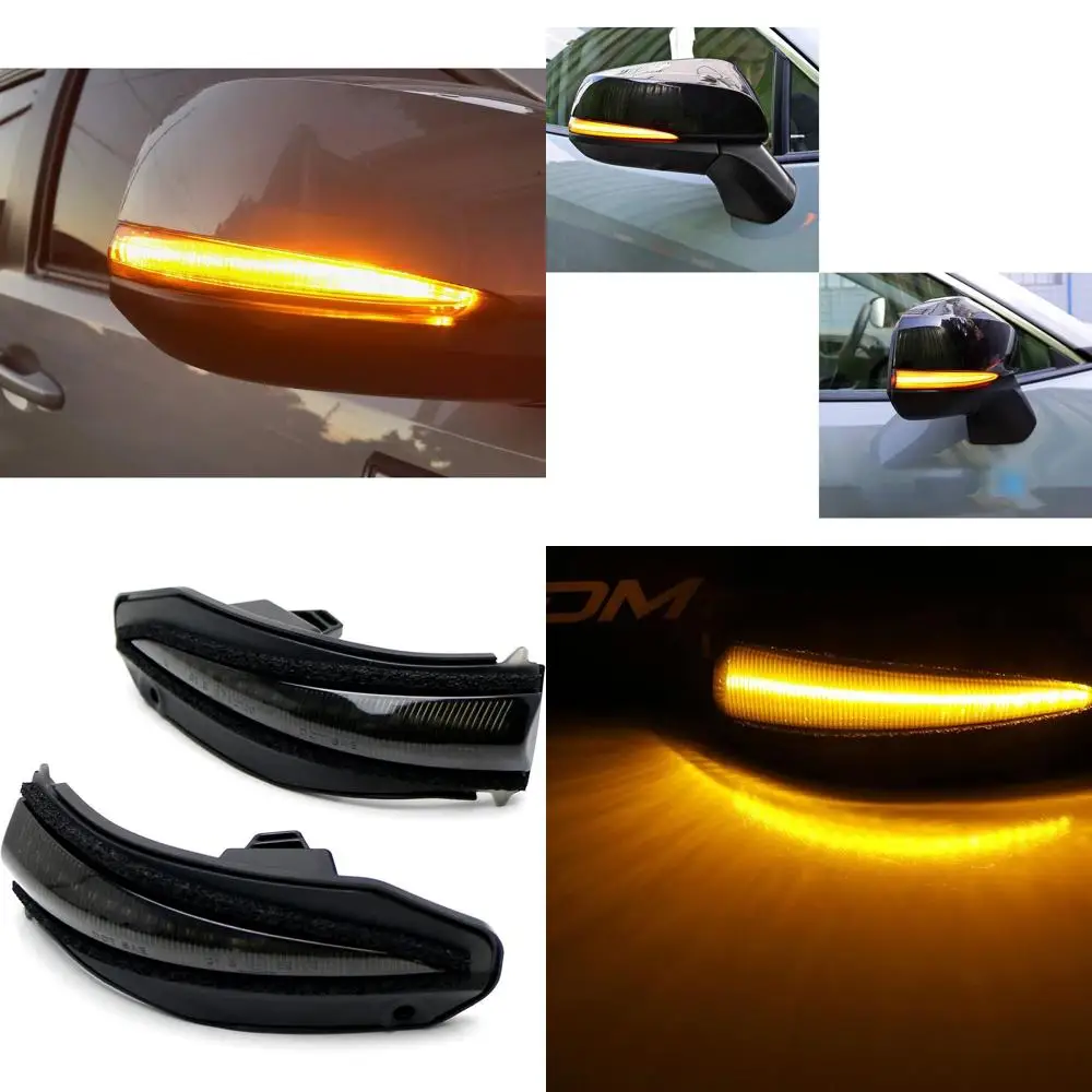 

Димчатые линзы, динамические последовательные блики/поточные полностью светодиодные боковые зеркала, указатель поворота, комплект в сборе, совместимый с Toyota 4 2014-2022 гг.