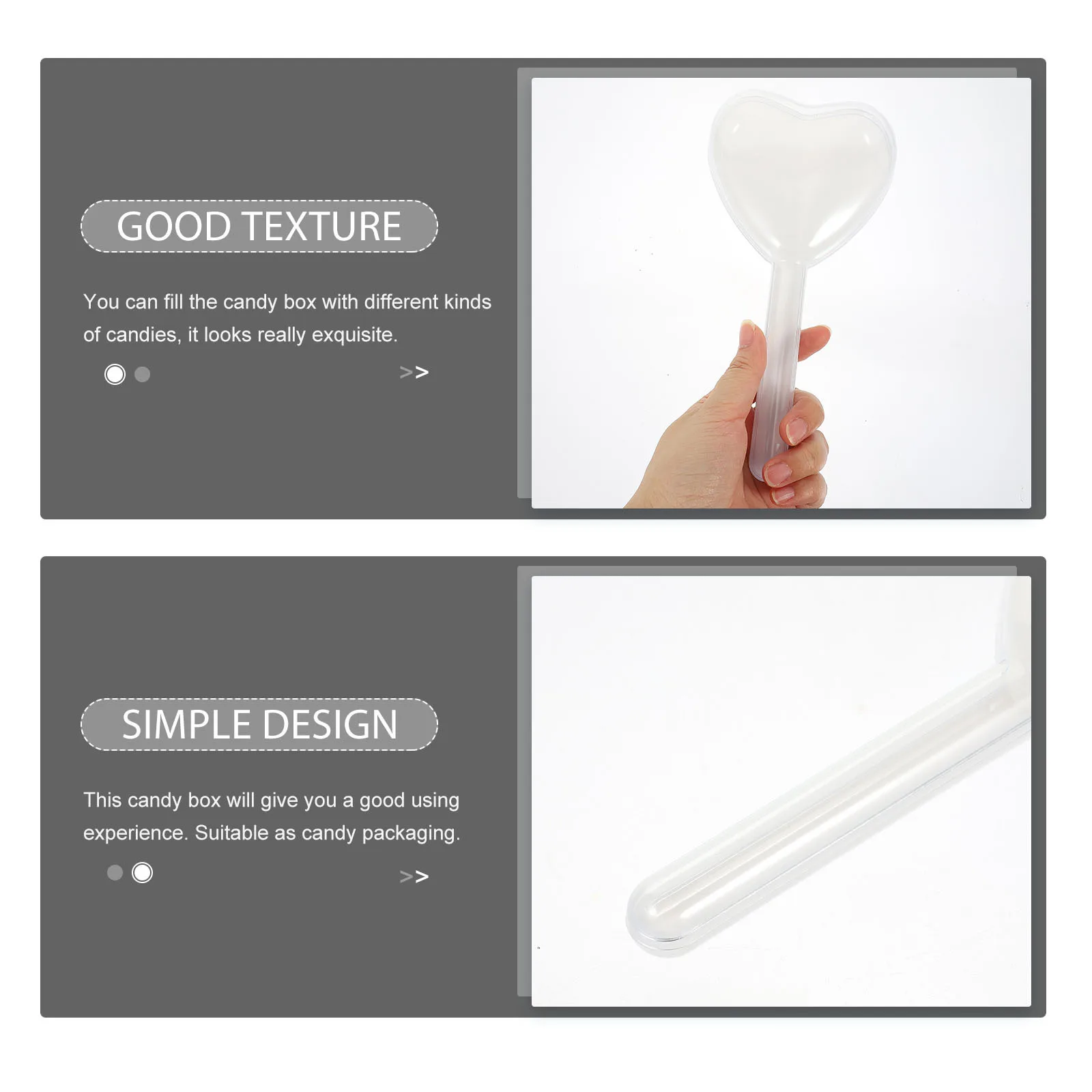 

6Pcs Candy Boxes Wedding Favors Boxes Durable Wand Shape Plastic Candy Containers Party Use Box for Gift Box for Gift