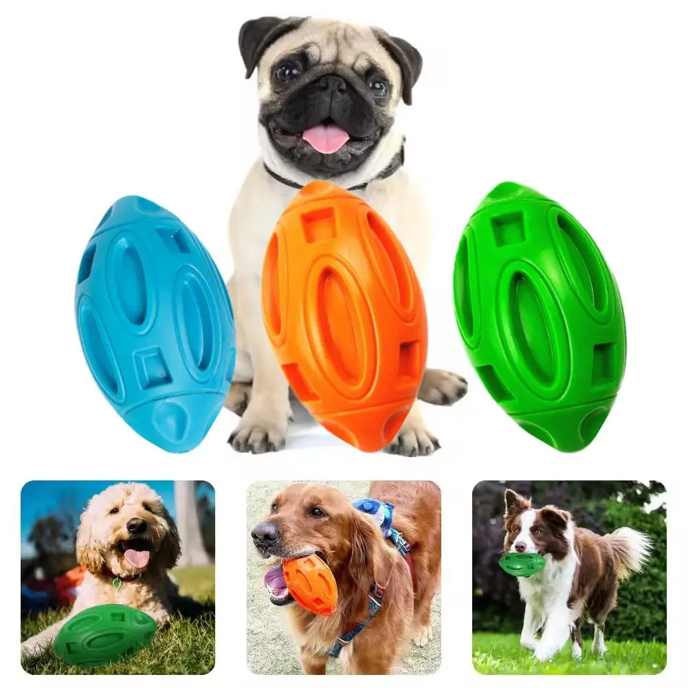 NEW Squeaky Dog Toys For Aggressive Chewers Rubber Puppy Chew Ball Teeth Grinding High-end Pet Toy For Medium Large Breed T Y0D2