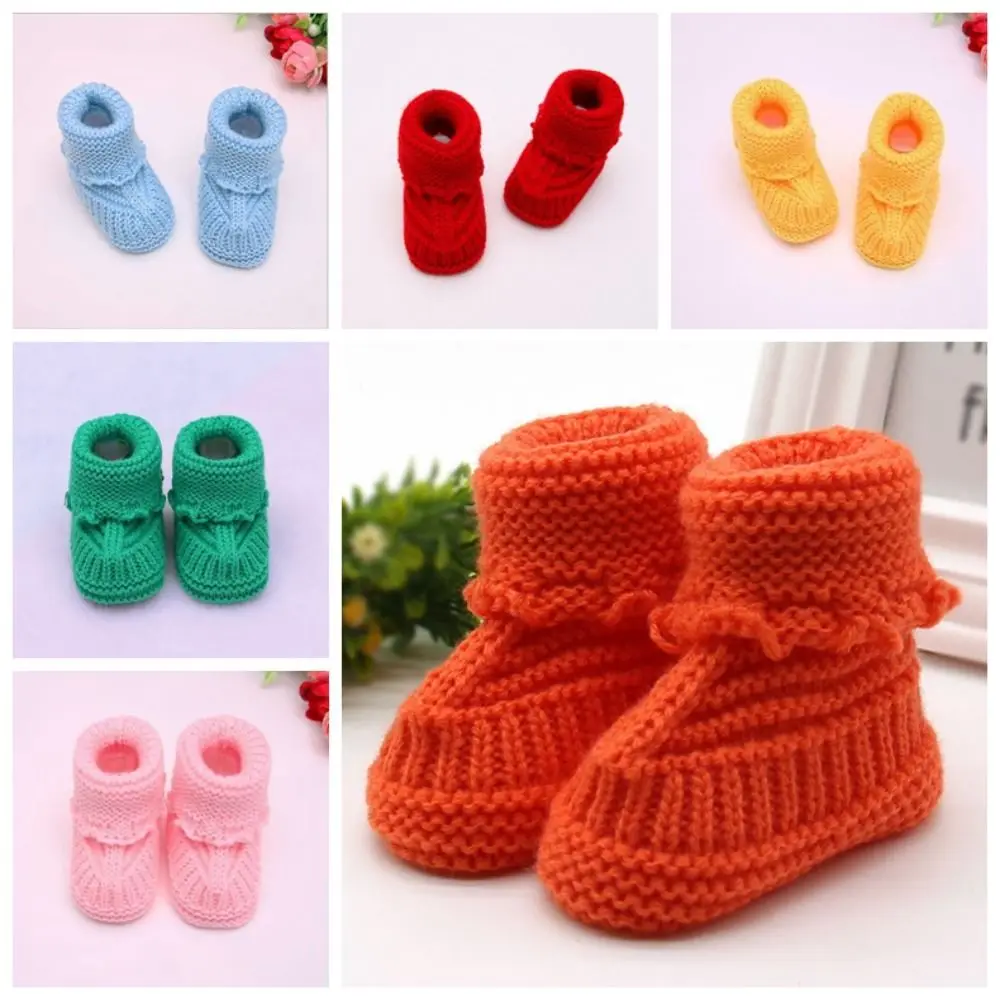 2025 Handmade Baby Booties Soft Knit Comfortable Crib Shoes Durable Multipurpose Toddler Warm Shoes