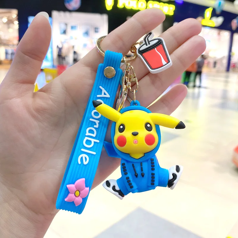 Pokemon sleutelhanger anime figuren Pikachu cartoon sleutelhanger Charmander Psyduck mode tas sleutelhanger hanger accessoires speelgoed kind cadeau