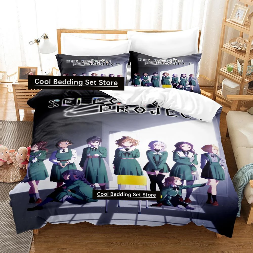 

2023 SELECTION PROJECT Bedding Set Cartoon Anime three-piece set Adult Kid Bedroom Duvetcover Sets 3D Kawaii roupas de cama