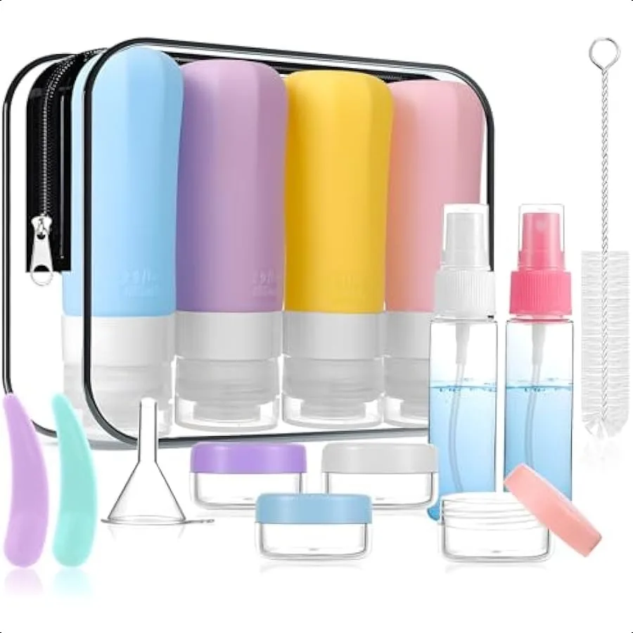 

Stocking Stuffers for Women 2024 Christmas Gifts for Her 16 Pack Travel Bottles Set for Toiletries Leak Proof TSA Approved 2.9o