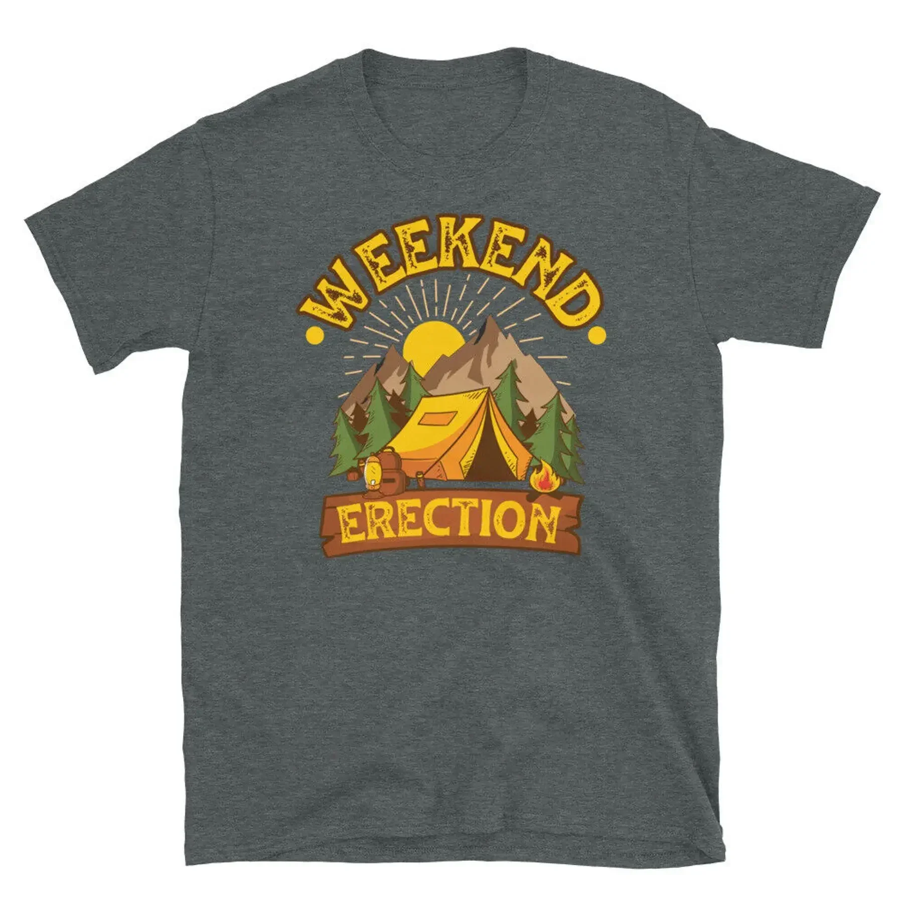 Outdoors Hiking Camping Backpacking Weekend Erection Short Sleeve Unisex T Shirt