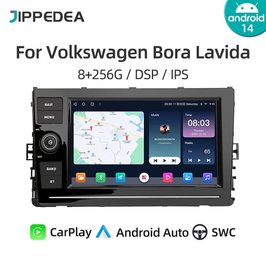 CarPlay Android 14 Car Multimedia Player Navigation GPS WiFi Bluetooth Car Radio For Volkswagen Bora Lavida Golf Polo 2018-2020