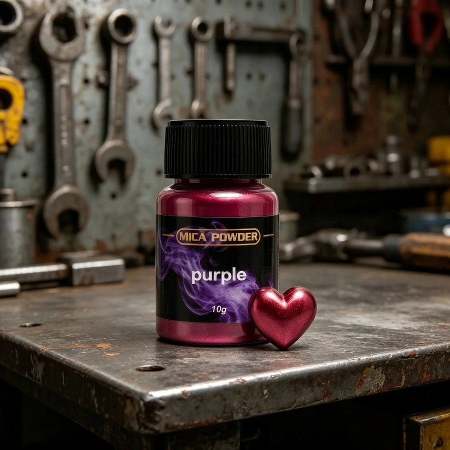 Jewelry Making Purple Mica Powder 10G, Natural Shimmer Epoxy Resin for Crafts, Resin Casting, Candle Making, Soap Making