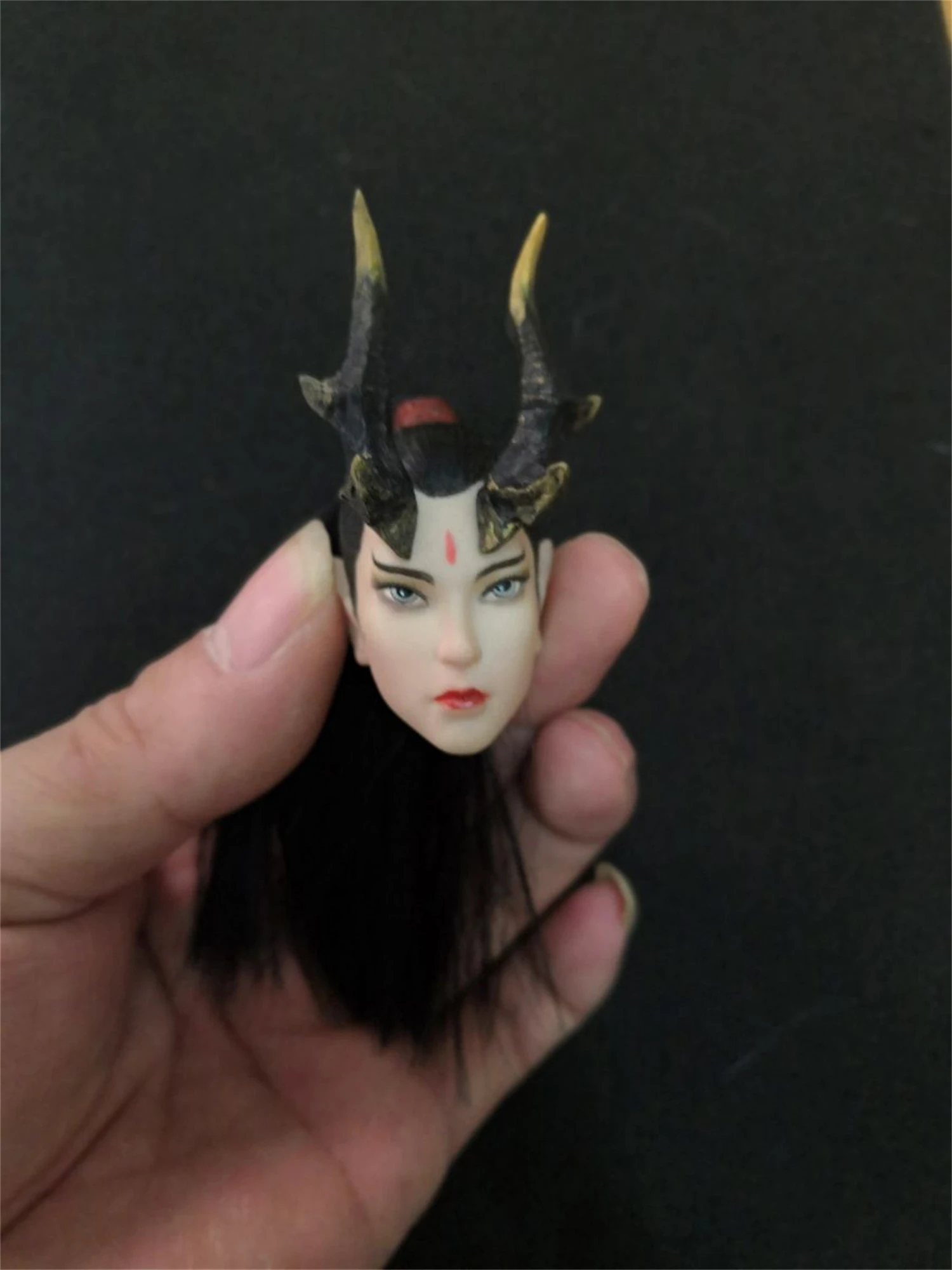 

Customized 1/6 Scale Dragon Girl Head Sculpt Model Fit for 12'' Female TBLeague JIAOU Pale Action Figure Body