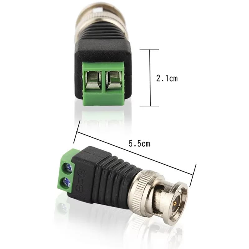 2pcs Camera CCTV ConnectorsBNC UTP Coax CAT5 Video Balun Connector Adapter for CCTV Surveillance CameraCCTV System